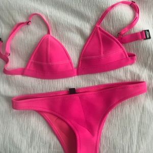 Neon Pink XS Triangle Bikini